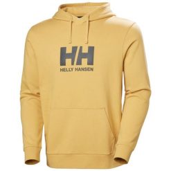 Bluza z kapturem Helly Hansen Logo. Brązowe bluzy z kapturem Helly Hansen, na lato, m, bez wzorów, z bawełny, z kapturem. Za 392.00 zł.