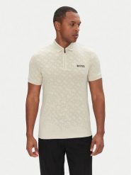 BOSS Polo Philix Toc Jq 50538106 Beżowy Slim Fit. Brązowe koszulki polo Boss, l, bez wzorów, z syntetyku, bez kołnierzyka, bez ramiączek. Za 519.99 zł.