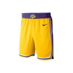 Spodnie koszykarskie męskie Nike Nba Los Angeles Lakers Swingman. Żółte szorty Nike, l, bez wzorów, sportowe. Za 382.00 zł.