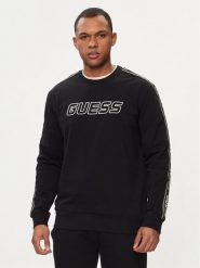 Guess Bluza Arlo Z4GQ24 K6ZS1 Czarny Regular Fit. Czarne bluzy Guess, m, z aplikacjami, z bawełny, bez kaptura. Za 219.99 zł.