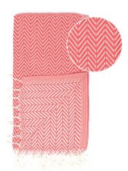 Samimi Chusta hammam "Damla" w kolorze czerwonym - 180 x 100 cm rozmiar: onesize. Czerwone szaliki Samimi, bez wzorów, z bawełny. Za 52.99 zł.