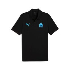 Polo OM. Czarne koszulki polo sportowe Puma, bez wzorów, bez kołnierzyka, bez ramiączek, do piłki nożnej. Za 205.00 zł.