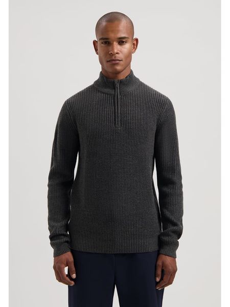 DSTREZZED Sweter w kolorze antracytowym rozmiar: M. Czarne swetry nierozpinane Dstrezzed, m, bez wzorów, ze splotem, bez kołnierzyka, bez ramiączek. Za 218.57 zł.