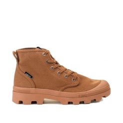 Buty trekkingowe na sznurówki z bawełny organicznej TENERE CVS UNISEX brązowe. Brązowe buty trekkingowe AIGLE, bez wzorów, z bawełny, bez zapięcia. Za 415.15 zł.