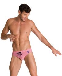 Kąpielówki slipy męskie pływackie treningowe na basen Arena Yoshi Brief. Czerwone slipy i bokserki Arena, l, bez wzorów, z elastanu. Za 121.98 zł.