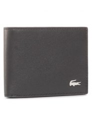 Lacoste Portfel S Slim Billfold Id Slot NH1407FG Czarny. Czarne portfele LACOSTE, bez wzorów, ze skóry. Za 359.99 zł.
