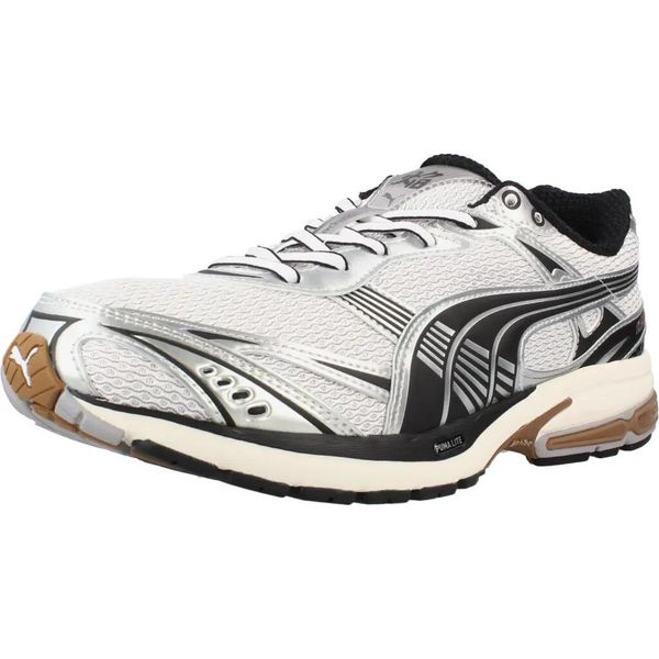 Buty PUMA YELLOW 40912502 Srebrny. Szare buty turystyczne Puma, bez wzorów, z tkaniny, bez zapięcia, na fitness i siłownię. Za 465.99 zł.