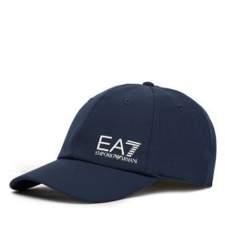 Czapka z daszkiem EA7 Emporio Armani. Niebieskie czapki z daszkiem EA7 Emporio Armani, bez wzorów. Za 239.99 zł.