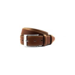 Brązowy pasek męski P20 Sobieski - 3,5cm. Brązowe paski Modini Moda Męska, bez wzorów, z materiału, casualowe. Za 71.10 zł.