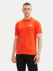 KARL LAGERFELD Polo 745088 552235 Czerwony Regular Fit. Czerwone koszulki polo KARL LAGERFELD, l, bez wzorów, z bawełny, bez kołnierzyka, bez ramiączek. Za 199.99 zł.