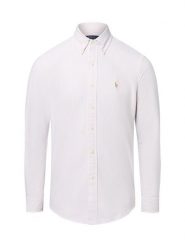 Polo Ralph Lauren Męska koszula casualowa - Custom Fit Mężczyźni Slim Fit Bawełna beżowy|biały w paski, XL. Białe koszule Polo Ralph Lauren, m, bez wzorów, z bawełny, bez kołnierzyka, bez ramiączek. Za 659.95 zł.