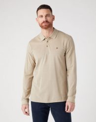 WRANGLER REFINED POLO MĘSKA KOSZULKA Z DŁUGIM RĘKAWEM LONGSLEEVE GREEN 112341120 W7MJ016778. Zielone bluzki z długim rękawem Wrangler, m, bez wzorów, bez kołnierzyka, bez ramiączek. Za 119.99 zł.