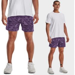 Spodenki fitness męskie UNDER ARMOUR Launch Elite 5'' Shorts Szorty. Fioletowe szorty Under Armour, m, bez wzorów. Za 149.99 zł.