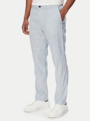 BOSS Chinosy Sanderson-L-3 50559595 Niebieski Regular Fit. Niebieskie eleganckie spodnie Boss, l, ze lnu. Za 679.99 zł.