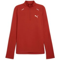 Bluza do biegania męska PUMA Run Cloudspun 1/4 Zip. Czerwone bluzy Puma, m, bez wzorów, bez kaptura. Za 309.99 zł.