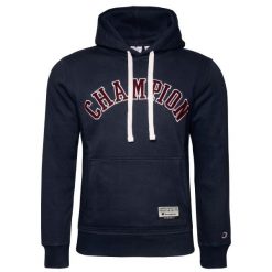 Bluza sportowa męska Champion Hooded Sweatshirt. Niebieskie bluzy z kapturem Champion, m, bez wzorów, z bawełny, z kapturem. Za 261.45 zł.