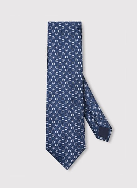 PAKO LORENTE - Granatowy krawat męski w kwiaty. Niebieskie krawaty i muchy Pako Lorente, bez wzorów, z poliesteru. Za 99.99 zł.