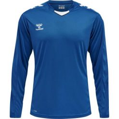 Jersey Hummel hmlCore. Niebieskie bluzki z długim rękawem Hummel, xl, bez wzorów, z jersey, bez kołnierzyka, bez ramiączek. Za 145.50 zł.