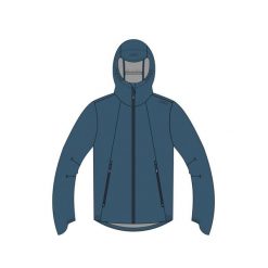 Kurtka nieprzemakalna z stałym kapturem CMP. Niebieskie kurtki CMP, bez wzorów. Za 408.80 zł.