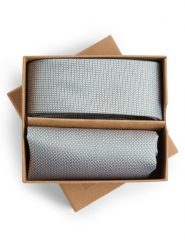 Finshley & Harding London Krawat i poszetka z jedwabiu Mężczyźni Jedwab zielony|srebrny, ONE SIZE. Szare krawaty i muchy Finshley & Harding London, bez wzorów, z jedwabiu. Za 199.95 zł.