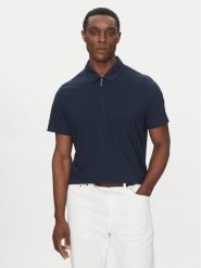 Michael Kors Polo CS552HOHFK Granatowy Regular Fit. Niebieskie koszulki polo Michael Kors, m, bez wzorów, z bawełny, bez kołnierzyka, bez ramiączek. Za 459.99 zł.