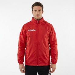 Kurtka Specjalna Legea Italia Dorosłych. Czerwone kurtki przeciwdeszczowe Legea, m, bez wzorów, bez kaptura. Za 70.00 zł.