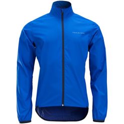 Kurtka przeciwdeszczowa rowerowa szosowa Triban RC100. Niebieskie kurtki TRIBAN, l, bez wzorów, z materiału, bez kaptura. Za 89.99 zł.