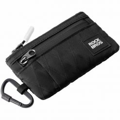 Portfel rowerowy na karty klucz z karabińczkiem Rockbros L002. Zielone portfele ROCKBROS, bez wzorów, z materiału. Za 49.90 zł.