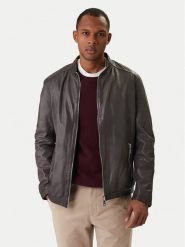 Milestone Kurtka skórzana Oliverio 611099 60770 Szary Regular Fit. Szare kurtki Milestone, m, bez wzorów, ze skóry, bez kaptura. Za 1,629.00 zł.