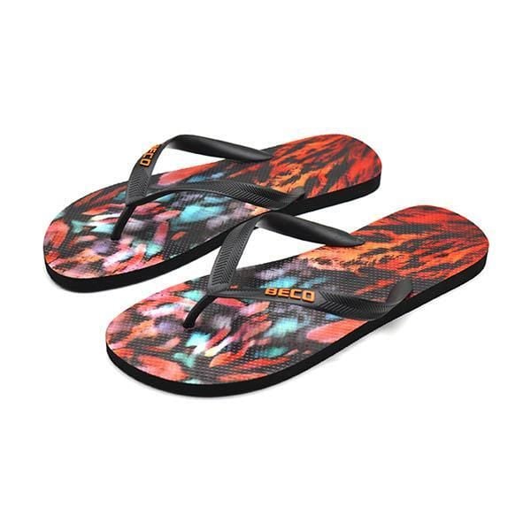 Klapki męskie Beco czarne z kolorowym wzorem. Czarne klapki 47 Brand. Za 207.99 zł.