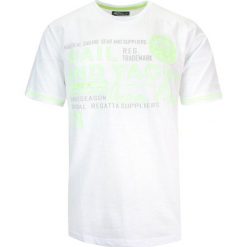 T-Shirt Męski Biały z Zielonym Nadrukiem, Koszulka, Krótki Rękaw, U-neck. Białe bluzki z długim rękawem MCL, l, bez wzorów, z bawełny, bez kołnierzyka, bez ramiączek. Za 119.00 zł.