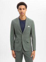 Nils Sundström kurtka modułowa z zawartością lnu Mężczyźni Modern Fit zielony, 102. Zielone kurtki Nils Sundström, m, bez wzorów, bez kaptura. Za 479.95 zł.