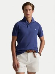 Polo Ralph Lauren Polo 710536856441 Granatowy Slim Fit. Niebieskie koszulki polo Polo Ralph Lauren, m, bez wzorów, z bawełny, bez kołnierzyka, bez ramiączek. Za 529.99 zł.