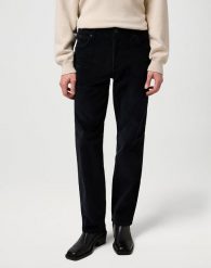 MESKIE SPODNIE WRANGLER TEXAS BLACK 112370852. Czarne spodnie materiałowe Wrangler, l, bez wzorów, z materiału. Za 219.99 zł.