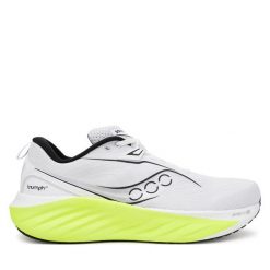 Buty do biegania Saucony. Białe buty do biegania Saucony, bez wzorów, bez zapięcia, do biegania. Za 579.99 zł.