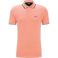 Koszulka męska Polo BOSS Paul Open Red slim fit czerwona (50506193-649). Brązowe t-shirty sportowe Boss, bez wzorów, bez ramiączek. Za 249.00 zł.