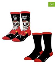 Disney Skarpety (2 pary) "Chupa-Chups" w kolorze czarno-czerwonym rozmiar: 39-42. Czarne skarpety Disney, bez wzorów, prążkowane. Za 34.99 zł.