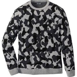 Sweter z bawełny z recyclingu Regular Fit bonprix szary moro. Swetry nierozpinane marki bonprix. Za 74.99 zł.