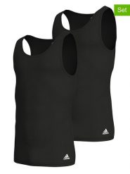 Adidas Podkoszulki (2 szt.) w kolorze czarnym rozmiar: XL. Czarne podkoszulki Adidas, xl, bez wzorów, bez ramiączek. Za 84.01 zł.