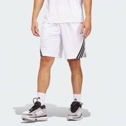 Szorty Legends 3-Stripes Basketball. Czarne buty do koszykówki Adidas, bez wzorów, z materiału. Za 109.00 zł.
