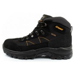 Buty trekkingowe Grisport Nero Gritex 13362S86G czarne. Czarne trekkingi bez wzorów, z gumy, bez zapięcia. Za 374.75 zł.