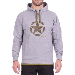 Bluza w kolorze szarym. Bluzy z kapturem marki Jeep, m, z kapturem. W wyprzedaży za 119.95 zł.