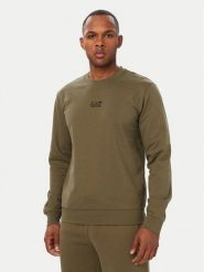 EA7 Emporio Armani Bluza 8NPM30 PJVRZ U7014 Khaki Regular Fit. Brązowe bluzy EA7 Emporio Armani, m, bez wzorów, z bawełny, bez kaptura. Za 419.99 zł.