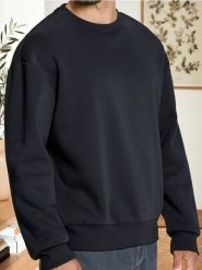 Bluza basic comfort fit - niebieski. Niebieskie bluzy bez kaptura Sinsay, l, bez wzorów, bez kaptura. W wyprzedaży za 13.99 zł.