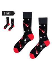 TODO SOCKS Skarpety (2 pary) w kolorze czarno-czerwonym rozmiar: 39-42. Czarne skarpety TODO SOCKS, bez wzorów, prążkowane. Za 70.41 zł.