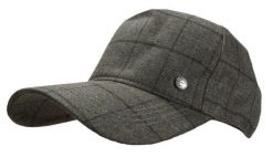 Letnia Męska Czapka z Daszkiem, Full Cap, Brązowa, w Kratę. Brązowe czapki z daszkiem Pako Jeans, na lato, bez wzorów, z poliesteru. Za 45.00 zł.