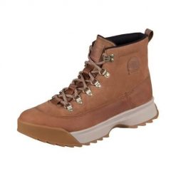 Buty do chodzenia męskie Sorel Scout 87. Brązowe buty sportowe casual Sorel, bez wzorów, z materiału, za kostkę, bez zapięcia. Za 948.00 zł.