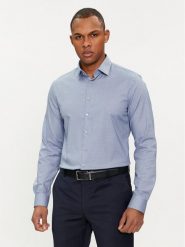 Calvin Klein Koszula K10K112305 Niebieski Slim Fit. Niebieskie koszule CALVIN KLEIN, m, bez wzorów, z bawełny, bez kołnierzyka, bez ramiączek. Za 249.99 zł.