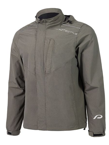 Protective Kurtka przeciwdeszczowa "Rain II" w kolorze khaki rozmiar: M. Brązowe kurtki outdoor i hardshell Protective, m, bez wzorów, bez kaptura. Za 231.68 zł.
