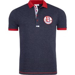 Koszulka polo "Seaside" w kolorze granatowym. Koszulki polo marki Nebulus, z haftami, polo, z krótkim rękawem. W wyprzedaży za 108.95 zł.